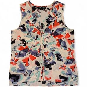 Sanctuary Abstract Floral Shell Sleeveless Top Size S Small Office Workwear